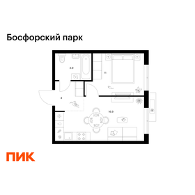 Квартира 35,8 м², 1-комнатная - изображение 1