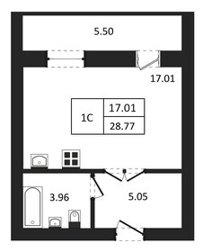 Квартира 28,8 м², студия - изображение 1