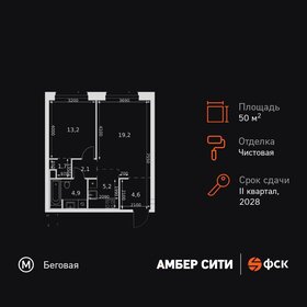 Квартира 50,9 м², 2-комнатная - изображение 1