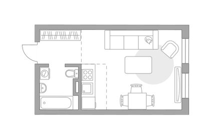 Квартира 27,4 м², студия - изображение 1