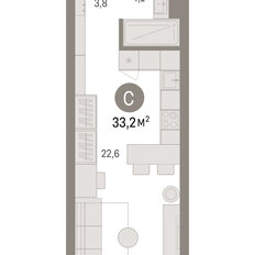 Квартира 33,2 м², студия - изображение 3