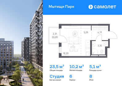 Квартира 23,5 м², студия - изображение 1