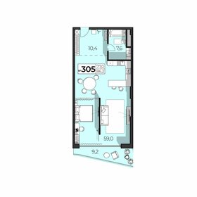 Квартира 86,2 м², 2-комнатные - изображение 1