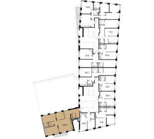 Квартира 108,4 м², 3-комнатная - изображение 2