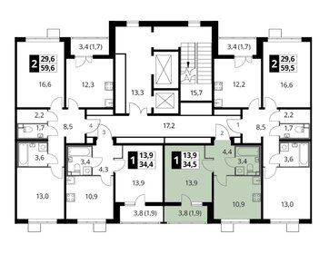 Квартира 34 м², 1-комнатная - изображение 1
