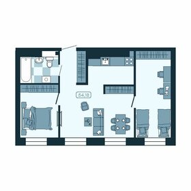Квартира 54,2 м², 3-комнатная - изображение 1