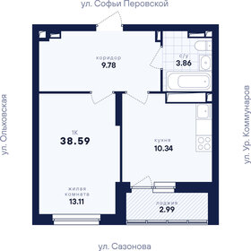 Квартира 38,6 м², 1-комнатная - изображение 3