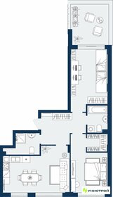 Квартира 77,3 м², 2-комнатная - изображение 1