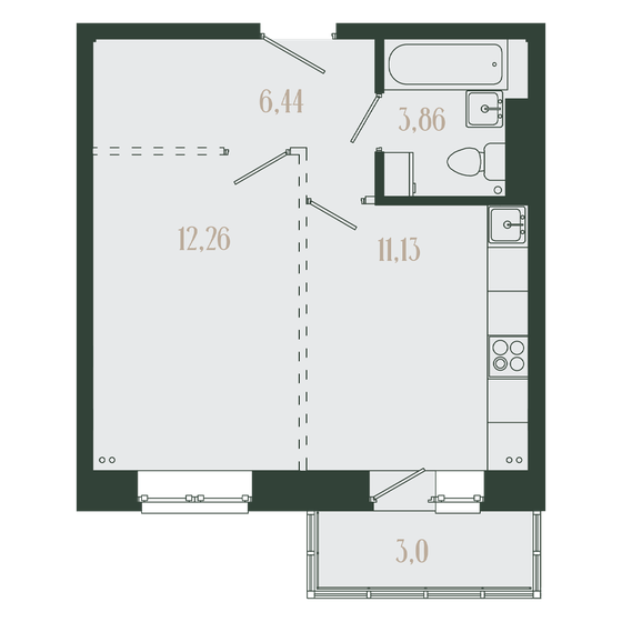 44,4 м², 2-комнатная квартира 2 900 000 ₽ - изображение 68