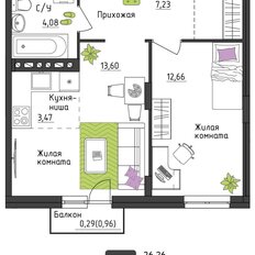 Квартира 41,3 м², 2-комнатная - изображение 2