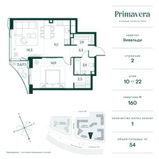 Квартира 54 м², 1-комнатная - изображение 2