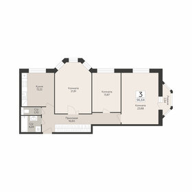 Квартира 96,6 м², 3-комнатная - изображение 2