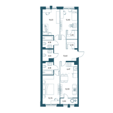 Квартира 93,5 м², 4-комнатная - изображение 3