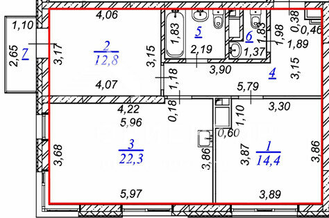 63,5 м², 2-комнатная квартира 9 300 000 ₽ - изображение 90