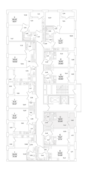 21,1 м², квартира-студия 8 100 000 ₽ - изображение 124