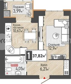 Квартира 37,8 м², 1-комнатная - изображение 1