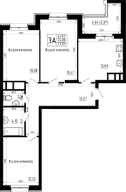 Квартира 77,8 м², 3-комнатная - изображение 1