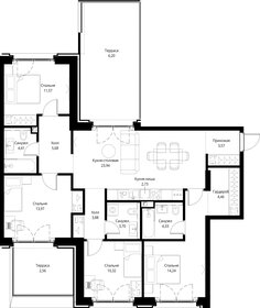 Квартира 115,6 м², 4-комнатная - изображение 2