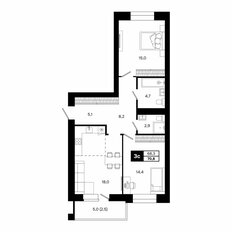 Квартира 70,8 м², 3-комнатная - изображение 3