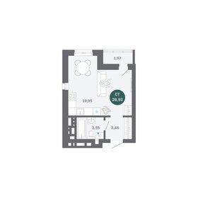 Квартира 28,9 м², студия - изображение 1