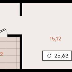 Квартира 25,6 м², студия - изображение 2