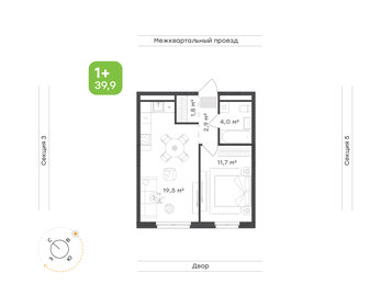 Квартира 39,9 м², 1-комнатная - изображение 1