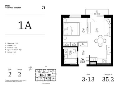 Квартира 35,2 м², 1-комнатная - изображение 1