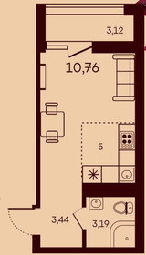 Квартира 25,5 м², студия - изображение 1