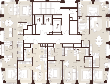Квартира 82 м², 2-комнатная - изображение 2
