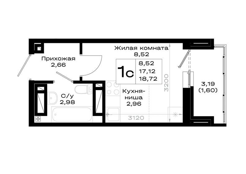 21 м², 1-комнатная квартира 2 100 000 ₽ - изображение 48
