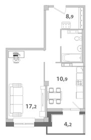 Квартира 43,5 м², 1-комнатная - изображение 1