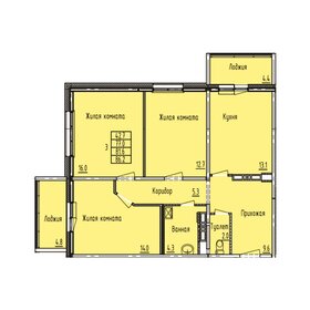 Квартира 81,6 м², 3-комнатная - изображение 1