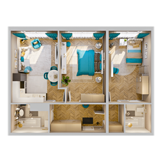 Квартира 62,6 м², 3-комнатная - изображение 4