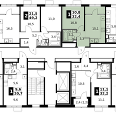 Квартира 32,4 м², 1-комнатная - изображение 3