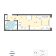 Квартира 26,4 м², студия - изображение 2