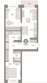 Квартира 76,2 м², 2-комнатная - изображение 1