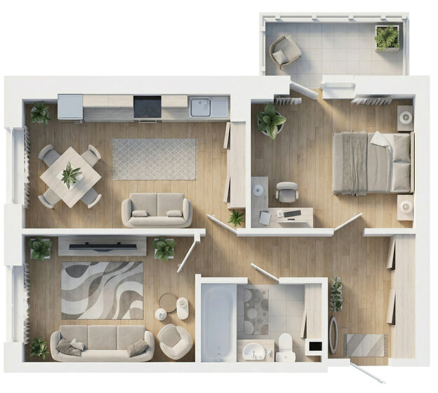 58,8 м², 3-комнатная квартира 5 800 000 ₽ - изображение 70