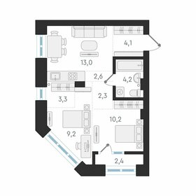 Квартира 51,3 м², 3-комнатная - изображение 1