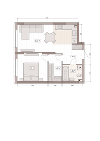 Квартира 47,1 м², 2-комнатная - изображение 3