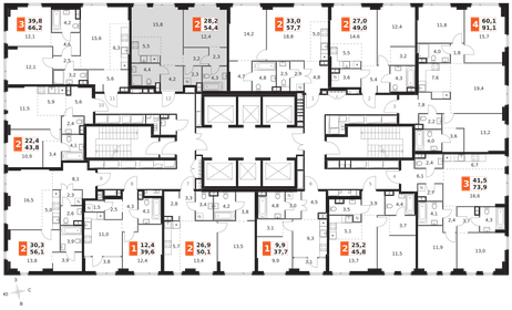 Квартира 54,4 м², 2-комнатная - изображение 3