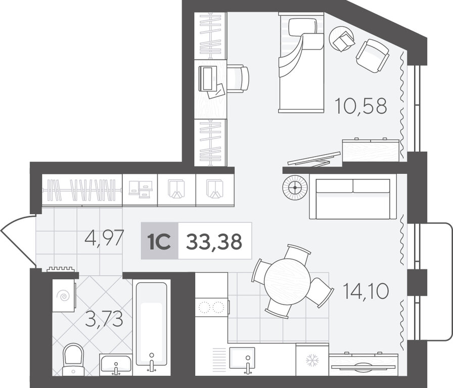Варианты планировок ЖК «Скандиа. Квартал в Комарово Парк» - планировка 8
