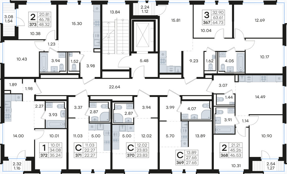 41,5 м², 1-комнатная квартира 5 700 000 ₽ - изображение 29