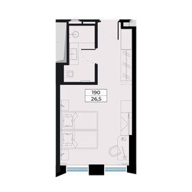 Квартира 26,5 м², студия - изображение 1