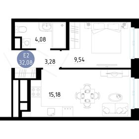 Квартира 32,1 м², 1-комнатная - изображение 1