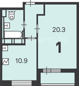 Квартира 39,6 м², 1-комнатная - изображение 1
