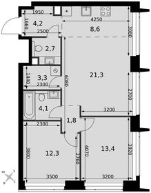 Квартира 71,7 м², 3-комнатная - изображение 1
