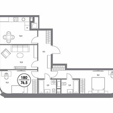 Квартира 76,5 м², 3-комнатная - изображение 3