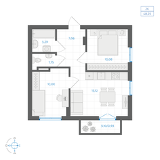 Квартира 48,2 м², 2-комнатная - изображение 2