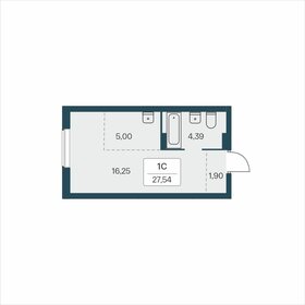 Квартира 27,5 м², студия - изображение 1