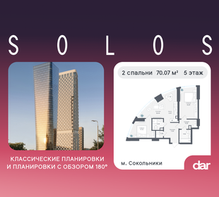Квартира 70,1 м², 2-комнатная - изображение 1